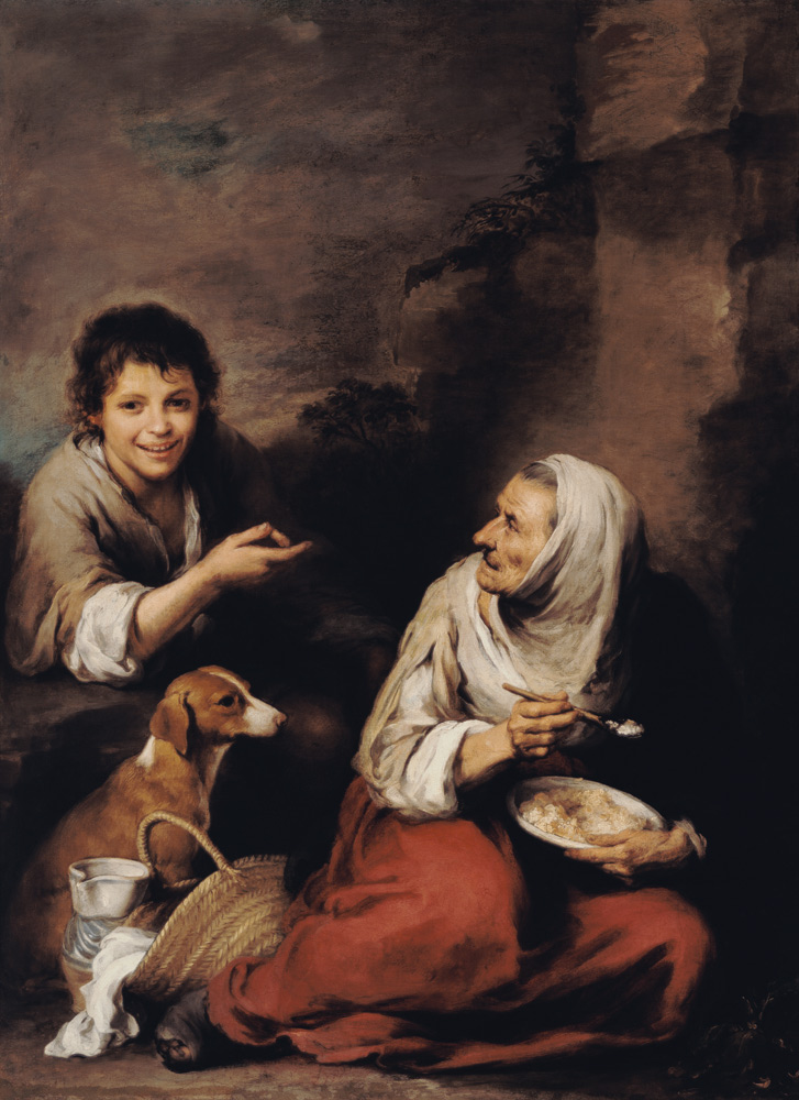 Alte Frau und ein Junge von Bartolomé Esteban Perez Murillo