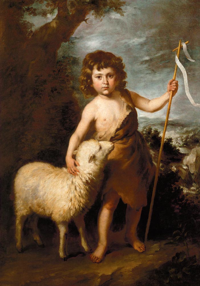 Johannes der Täufer als Kind von Bartolomé Esteban Perez Murillo