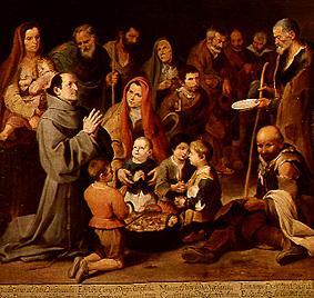 Die Armenspeisung des hl. Diego von Alcala. von Bartolomé Esteban Perez Murillo