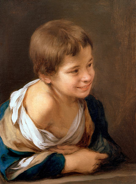 A Peasant Boy Leaning on a Sill von Bartolomé Esteban Perez Murillo