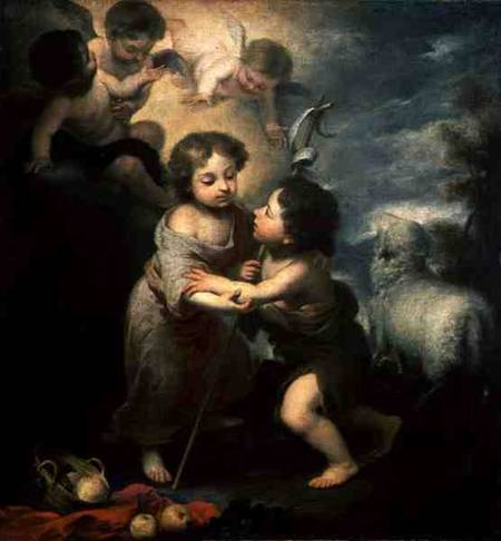 The Infants Christ and John the Baptist von Bartolomé Esteban Perez Murillo