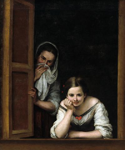 Mädchen am Fenster um 1670