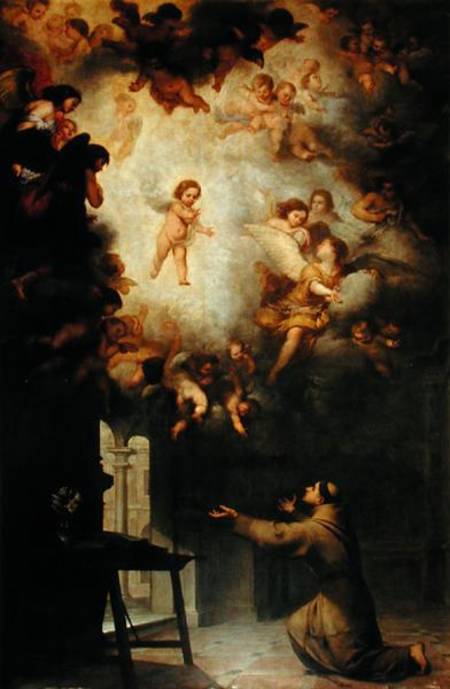 Vision of St. Anthony of Padua (1195-1231) von Bartolomé Esteban Perez Murillo
