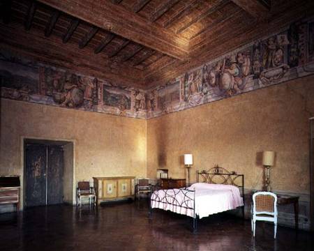 Bedroom decorated with a frieze depicting towns under Medici rule von Bartolomeo  Ammannati