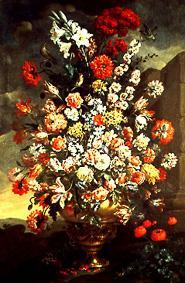 Blumenstilleben aus Lilien, Tulpen, Nelken und anderen Blumen von Bartolomeo Bimbi
