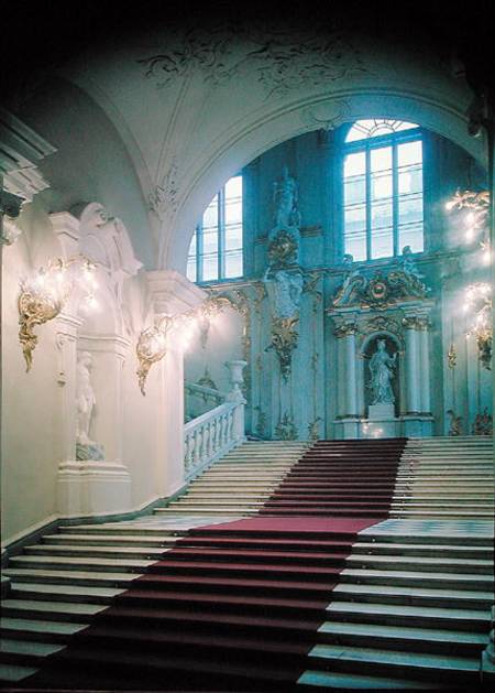 Main Staircase from the Jordan Gallery von Bartolomeo Franceso Rastrelli