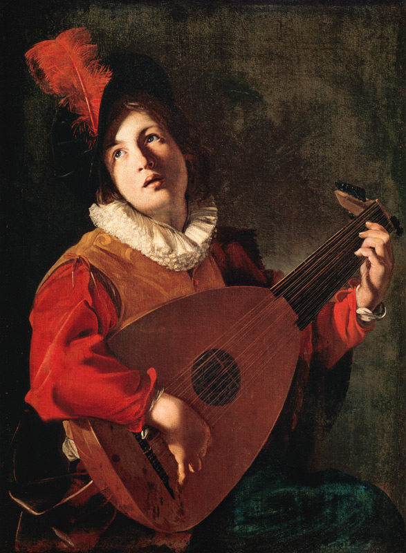 Der Lautenspieler von Bartolomeo Manfredi