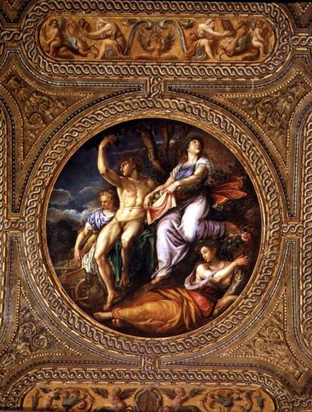 Agriculture, Pomona, Ceres and Neptune, from the ceiling of the library von Battista Franco