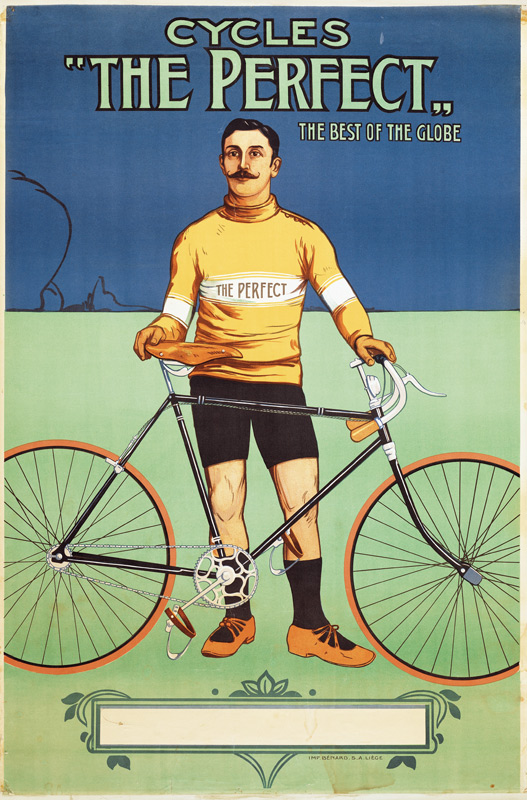 Poster advertising 'The Perfect' bicycle von Belgian School, (19th century)