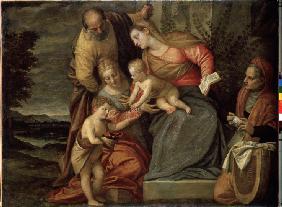 Die Heilige Familie mit der heiligen Katharina, Anna und Johannesknaben