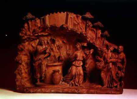 Christ and the Woman of Samaria (terracotta) von Benedetto  da Maiano