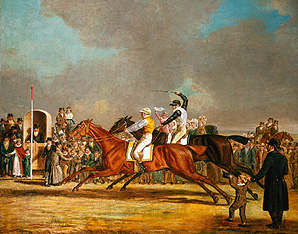 Das 1000-Sovereigns-Rennen zwischen Sir Joshua und Filho da Puta von Benjamin Marshall