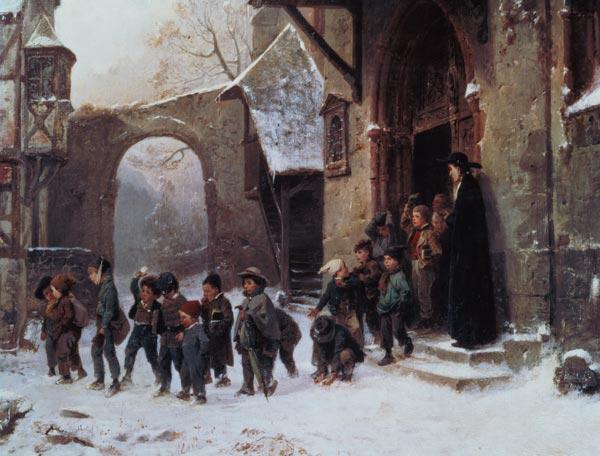 Snow Scene: Children Leaving School c.1853
