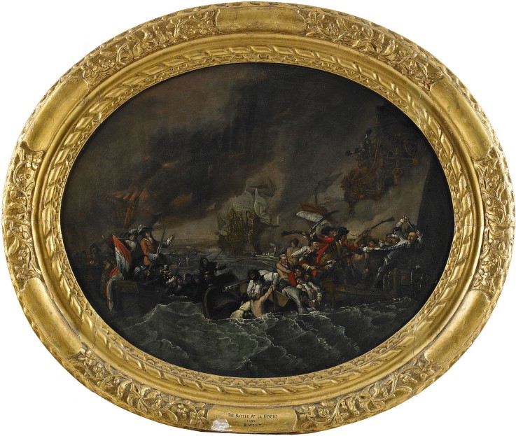 Die Seeschlacht von La Hougue von Benjamin West