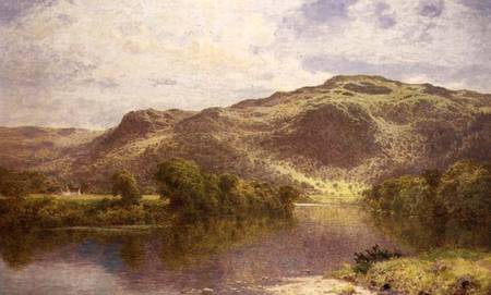 A Still Pool on the River Conway, Churchpool, Below Bettwys-y-Coed von Benjamin Williams Leader