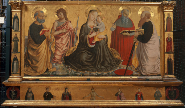 Maria mit Kind und Heiligen von Benozzo Gozzoli