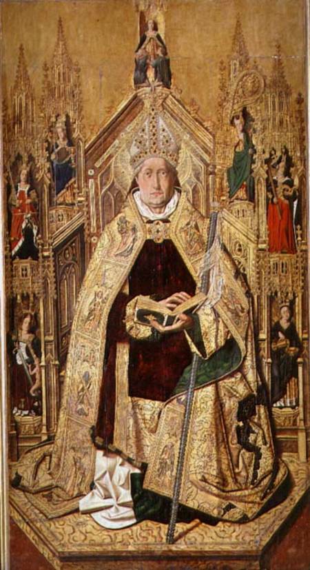St. Dominic enthroned as Abbot of Silos von Bermejo
