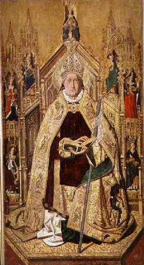 St. Dominic enthroned as Abbot of Silos 1474