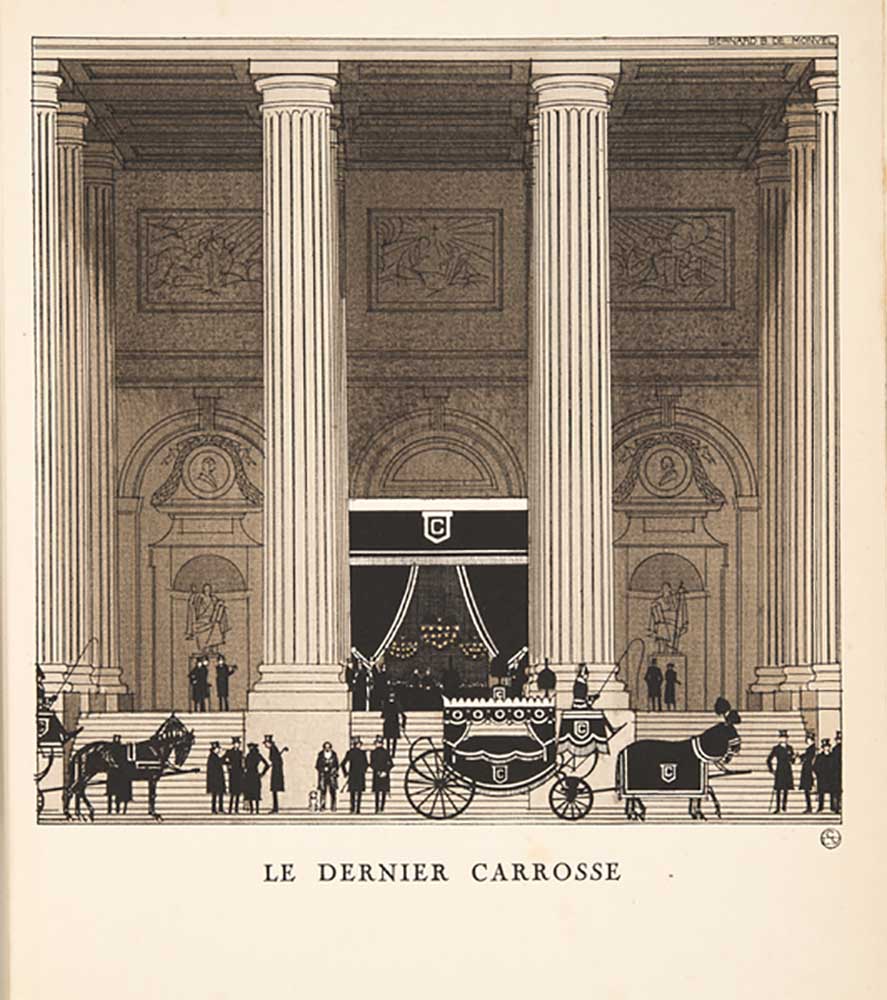Le Dernier Carrosse, aus einer Sammlung von Modetellern, 1920 von Bernard Boutet de Monvel