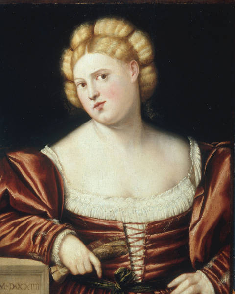 B.Licinio, Bildnis junge Dame von Bernardino Licinio
