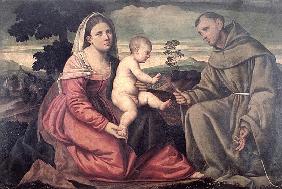 Madonna and Child with St. Francis, c.1540