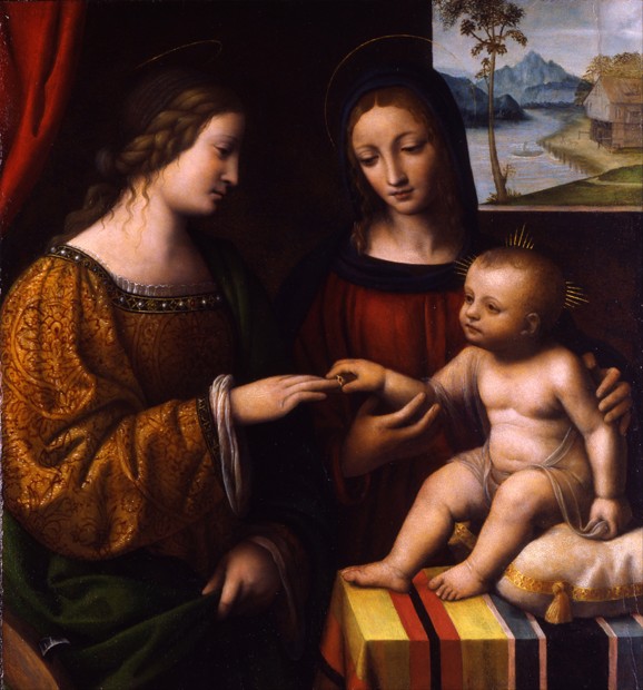 Die mystische Hochzeit der heiligen Katharina von Bernardino Luini
