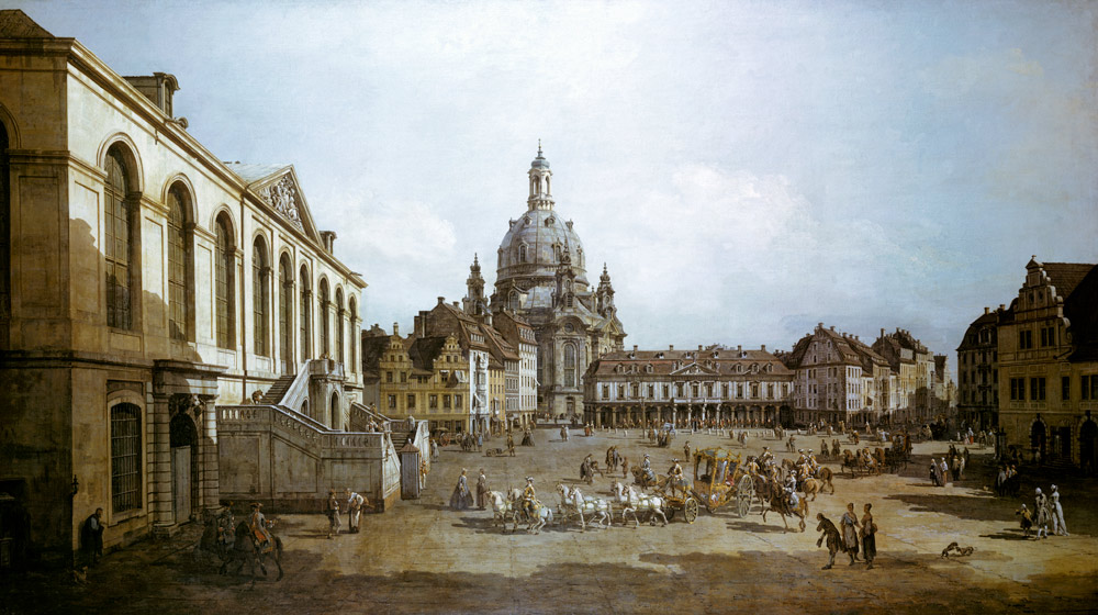 Der Neumarkt zu Dresden, vom Jüdenhofe gesehen von Bernardo Bellotto
