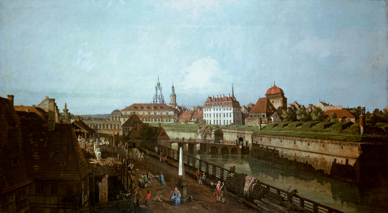 Dresden,  Saturnbastei von Bernardo Bellotto