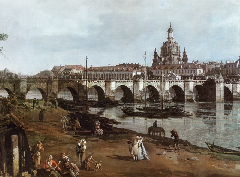 Dresden vom recht.Elbufer,  Det von Bernardo Bellotto