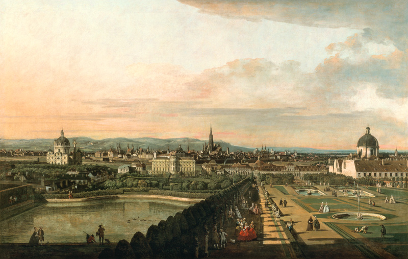 Wien vom Belvedere aus von Bernardo Bellotto