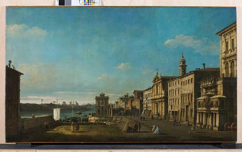 Ansicht der Via di Ripetta in Rom von Bernardo Bellotto