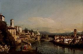 Ansicht von Vaprio. von Bernardo Bellotto