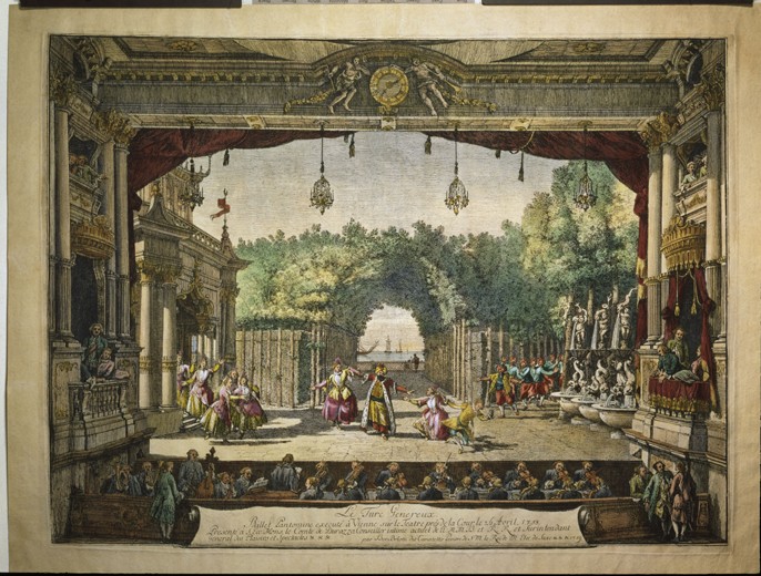 Ballett "Le Turc Généreux" ("Der großmütige Türke") im Wiener Hofburgtheater von Bernardo Bellotto