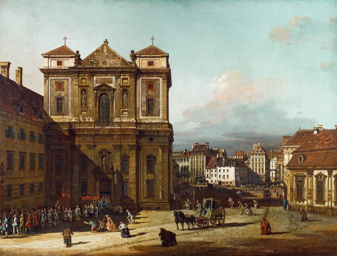 Die Freyung in Wien, Ansicht von Nordwesten von Bernardo Bellotto