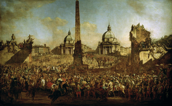 Einzug J.Ossolinskis in Rom von Bernardo Bellotto