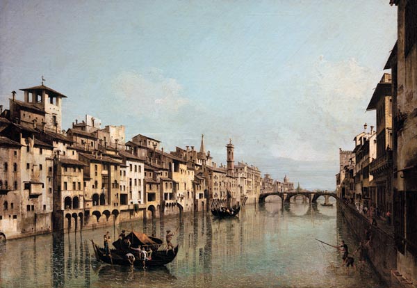 Florenz,  Arno von Bernardo Bellotto