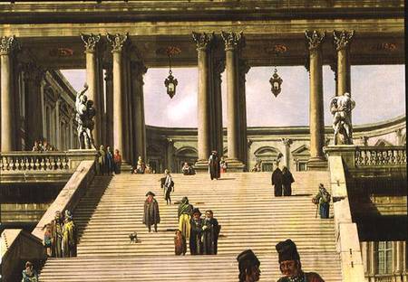 Ideal Landscape with Palace Steps von Bernardo Bellotto