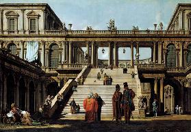 Ideal Landscape with Palace Steps 1762