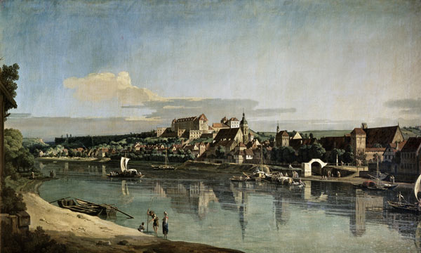 Pirna vom rechten Elbufer aus gesehen von Bernardo Bellotto