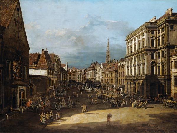 Der Mehlmarkt in Wien von Bernardo Bellotto