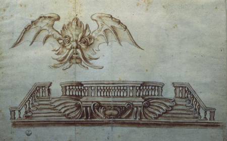 Design for the Scalinata-Balaustra of Santa Trinita von Bernardo Buontalenti