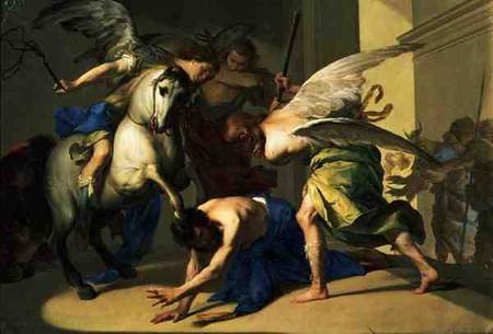 The Expulsion of Heliodorus from the Temple von Bernardo Cavallino