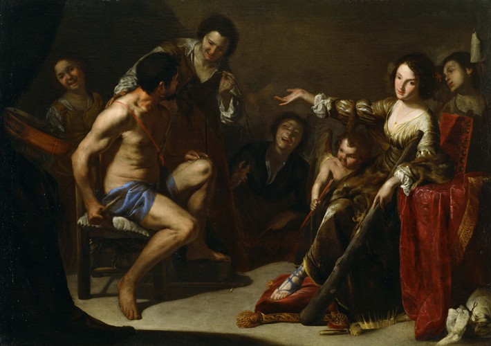 Herkules und Omphale von Bernardo Cavallino