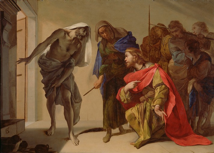 Saul und die Hexe von Endor von Bernardo Cavallino