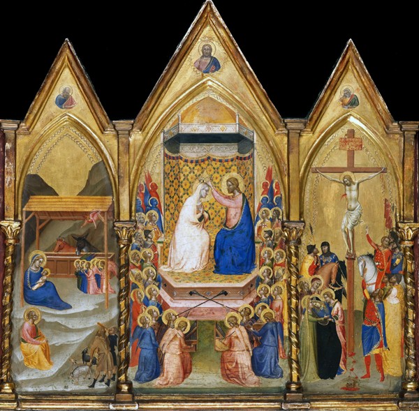 Altartafel in Form eines Triptychons von Bernardo Daddi