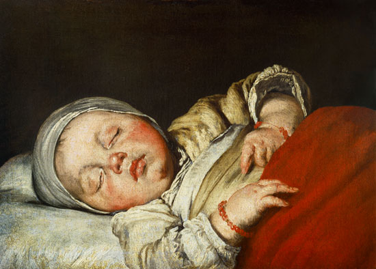 Schlafendes Kind. von Bernardo Il Capuccino Strozzi