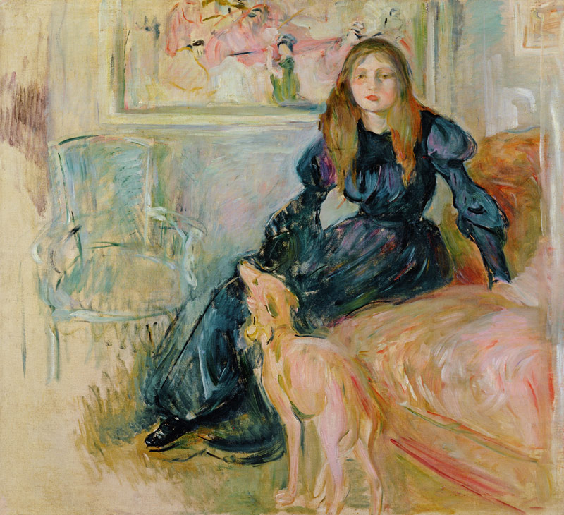 Julie Manet (1878-1966) and her Greyhound Laerte von Berthe Morisot