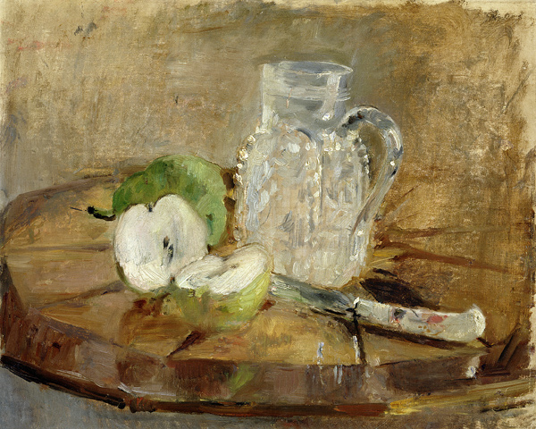 Still Life with a Cut Apple and a Pitcher von Berthe Morisot