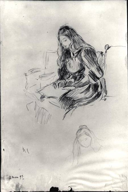 Julie Manet (1878-1966) reading von Berthe Morisot