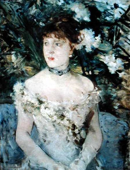 Young girl in a ball gown von Berthe Morisot